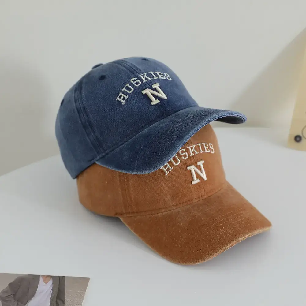 3D N Letter Baseball Cap Brown Unisex Korean Style — feature 11