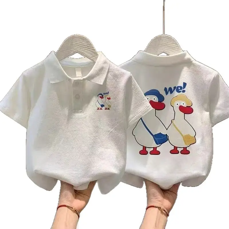 Boys' White Burger Graphic Polo Shirt Medium to XL - Image 21