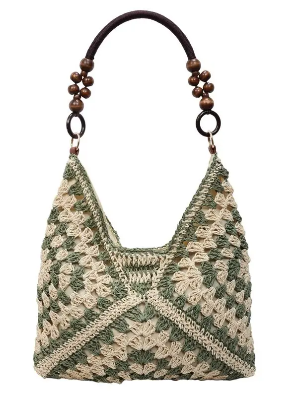 Cross-Border Woven Shoulder Bag Large Capacity Straw Bag - Image 10