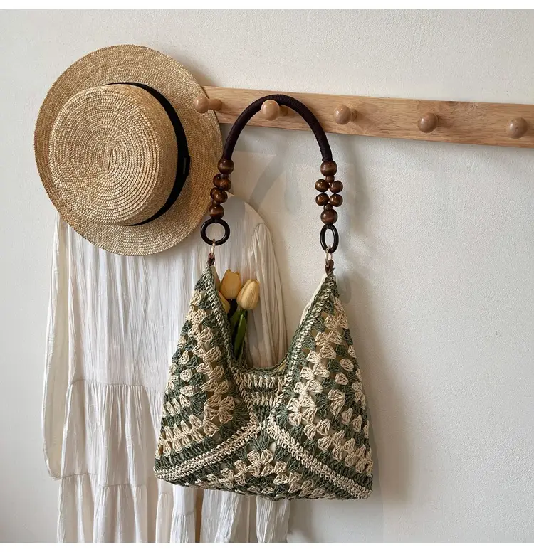 Cross-Border Woven Shoulder Bag Large Capacity Straw Bag — feature 30