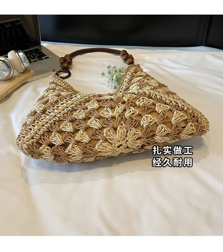 Cross-Border Woven Shoulder Bag Large Capacity Straw Bag — feature 6