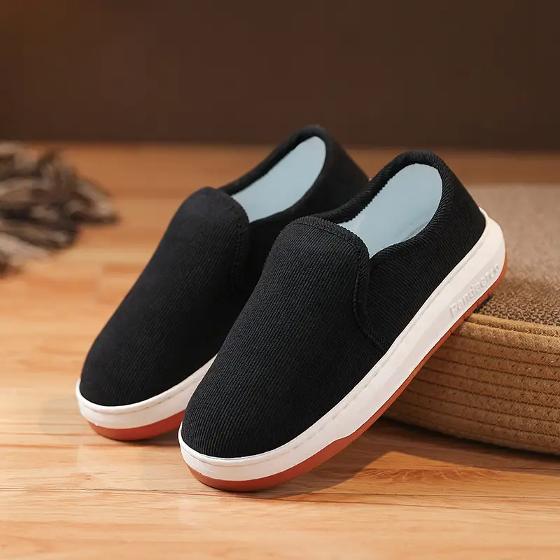 Middle-Aged and Elderly Men's and Women's Espadrille Shoes, Spring and Summer Sweat-Absorbent, Non-Slip, Soft-Soled Slip-On Slip-Ons for Men and Women