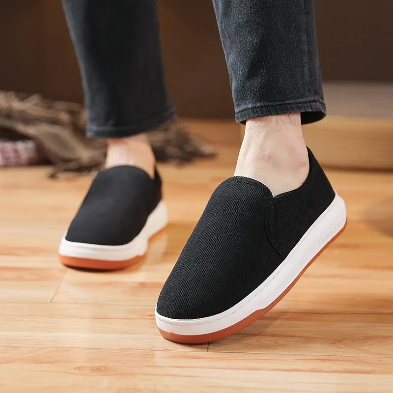 Middle-Aged and Elderly Men's and Women's Espadrille Shoes, Spring and Summer Sweat-Absorbent, Non-Slip, Soft-Soled Slip-On Slip-Ons for Men and Women
