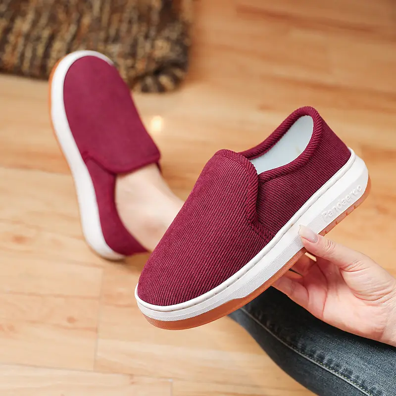 Middle-Aged and Elderly Men's and Women's Espadrille Shoes, Spring and Summer Sweat-Absorbent, Non-Slip, Soft-Soled Slip-On Slip-Ons for Men and Women