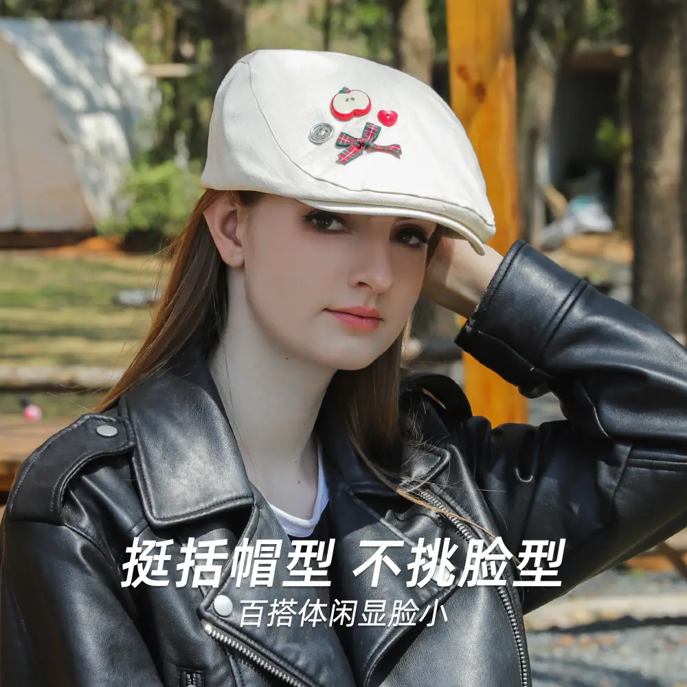 British Retro Forward Cap for Women Large Circumference - Image 18