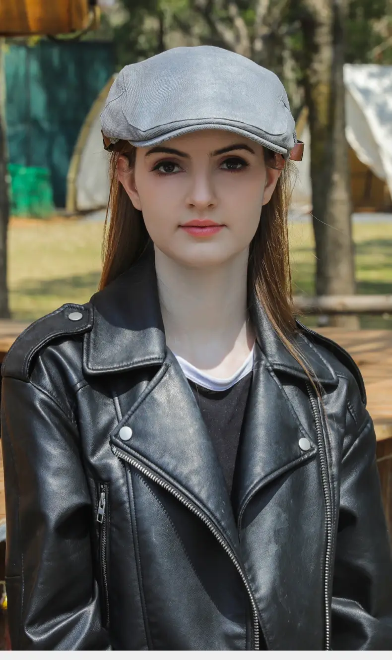 British Retro Forward Cap for Women Large Circumference — feature 16