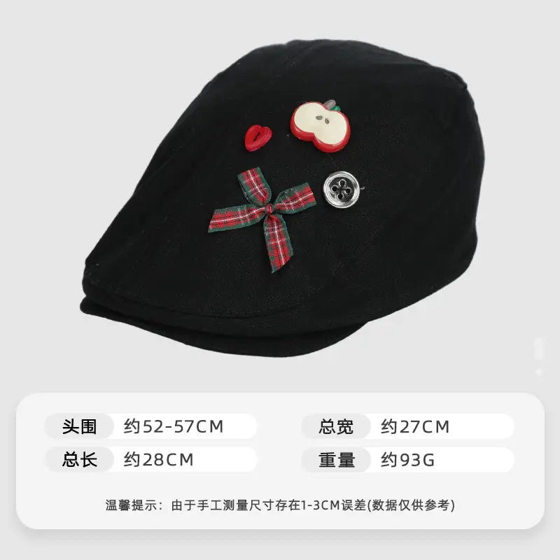 British Retro Forward Cap for Women Large Circumference - Image 6