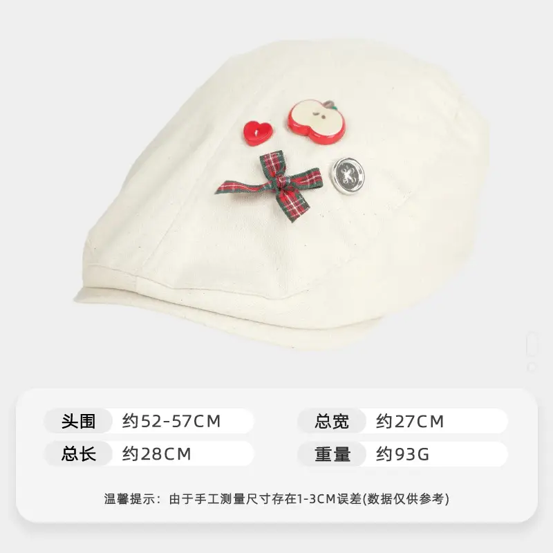 British Retro Forward Cap for Women Large Circumference - Image 7