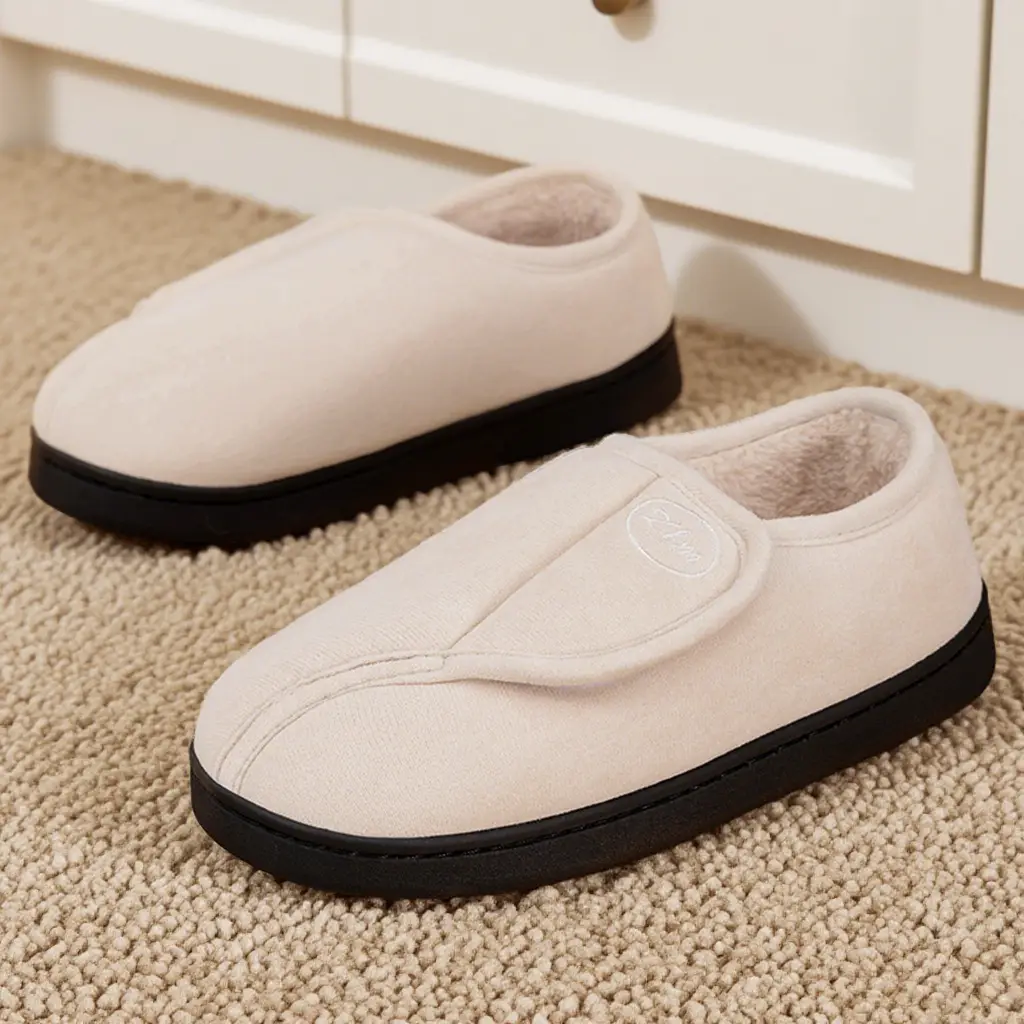 Winter Cotton Shoes for Women at Home and Indoor, Warm Fleece-Lined and Thickeneded Fur Slippers, Cross-Border Drop Shipping Velcro Casual Cotton Boots - Image 6