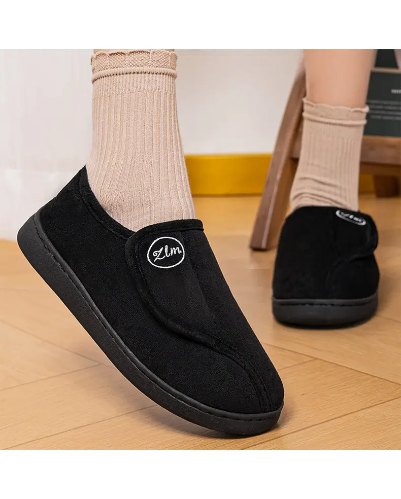 Winter Cotton Shoes for Women at Home and Indoor, Warm Fleece-Lined and Thickeneded Fur Slippers, Cross-Border Drop Shipping Velcro Casual Cotton Boots — feature 14