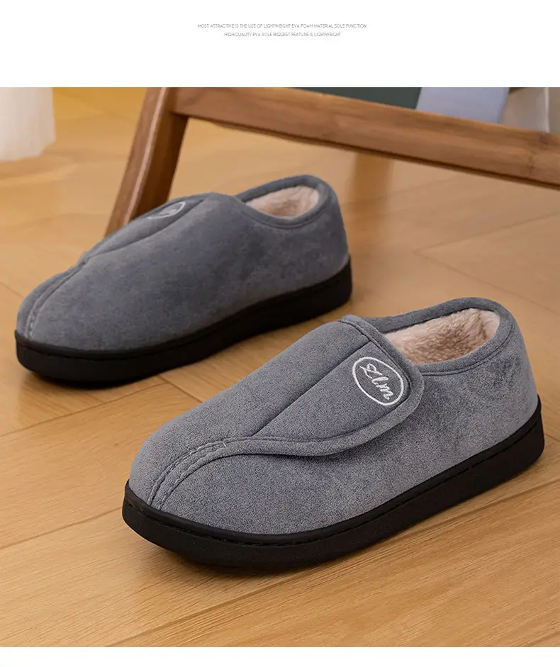Winter Cotton Shoes for Women at Home and Indoor, Warm Fleece-Lined and Thickeneded Fur Slippers, Cross-Border Drop Shipping Velcro Casual Cotton Boots — feature 18