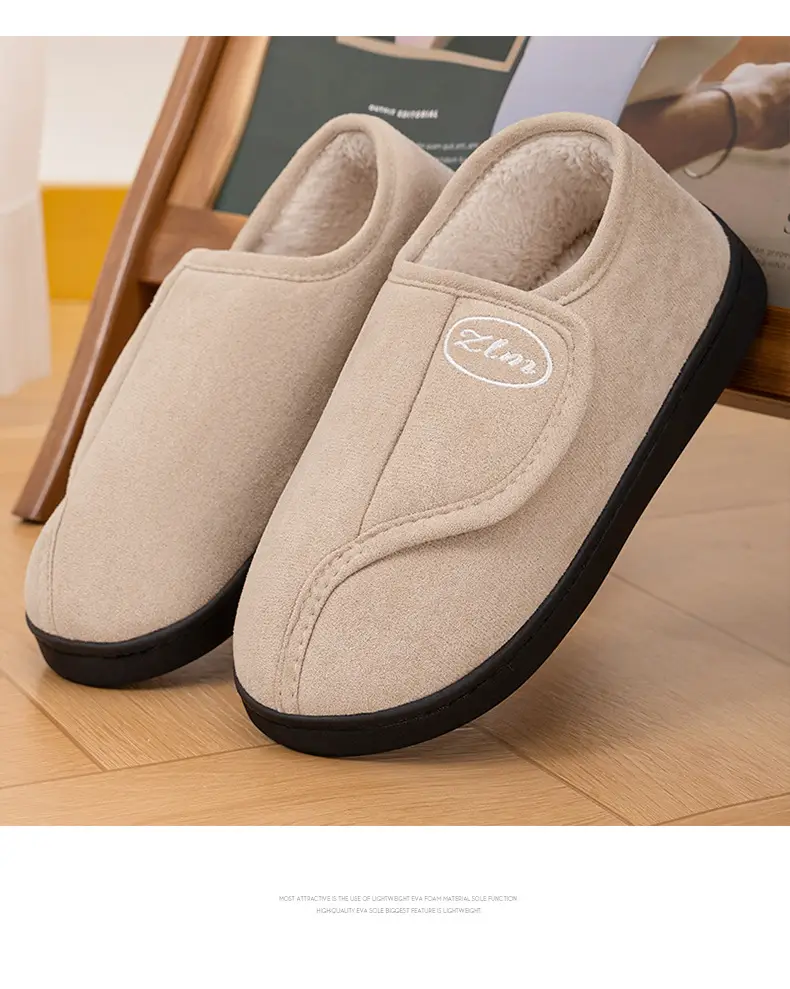 Winter Cotton Shoes for Women at Home and Indoor, Warm Fleece-Lined and Thickeneded Fur Slippers, Cross-Border Drop Shipping Velcro Casual Cotton Boots — feature 21
