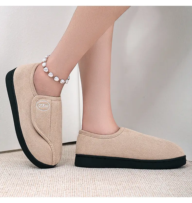 Winter Cotton Shoes for Women at Home and Indoor, Warm Fleece-Lined and Thickeneded Fur Slippers, Cross-Border Drop Shipping Velcro Casual Cotton Boots — feature 22