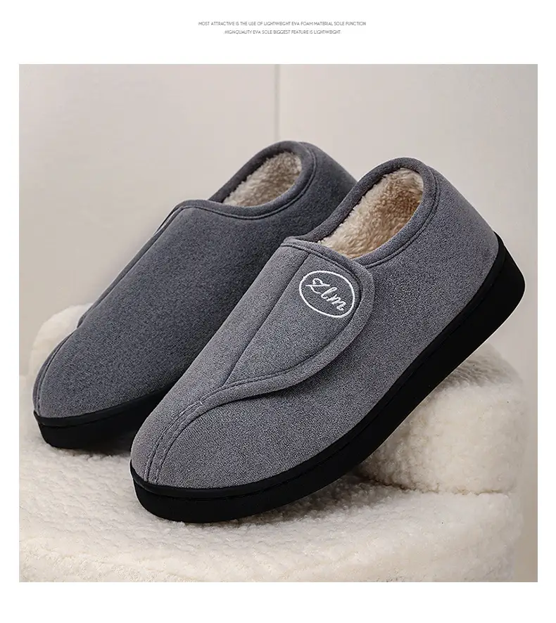 Winter Cotton Shoes for Women at Home and Indoor, Warm Fleece-Lined and Thickeneded Fur Slippers, Cross-Border Drop Shipping Velcro Casual Cotton Boots — feature 23
