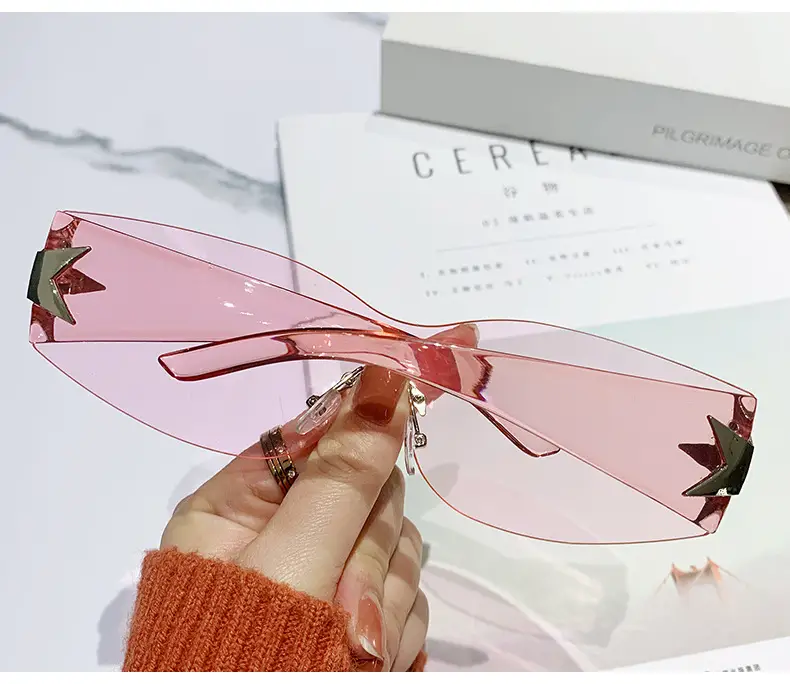 Women's Star Sunglasses Brown Gradient Anti-UV — feature 12