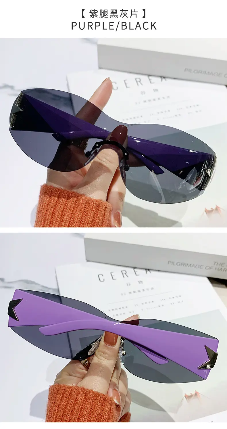 Women's Star Sunglasses Brown Gradient Anti-UV — feature 14