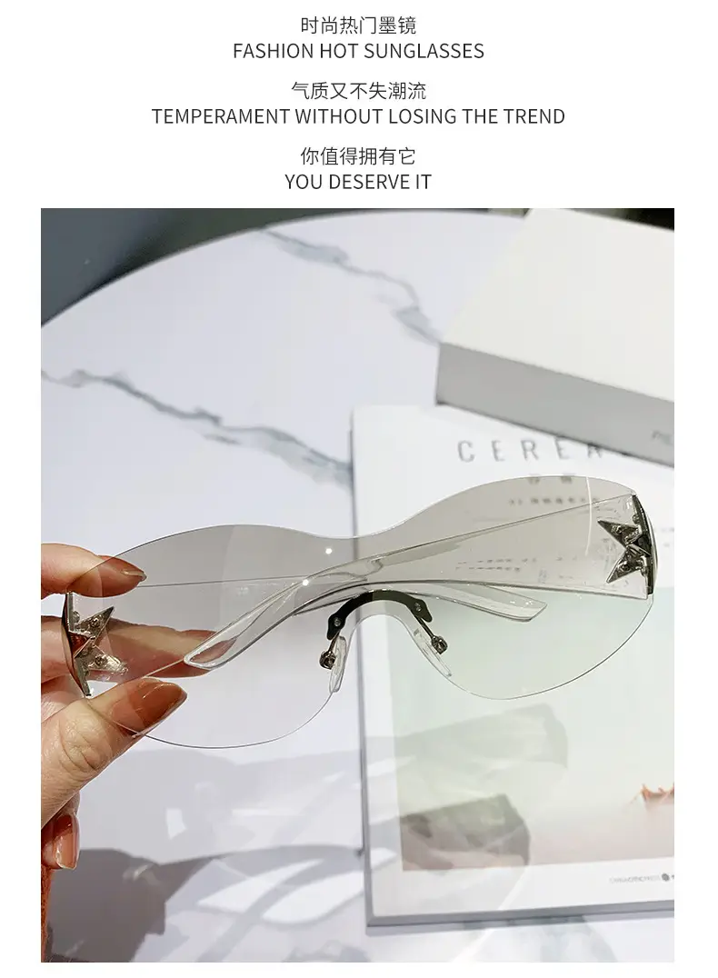 Women's Star Sunglasses Brown Gradient Anti-UV — feature 6