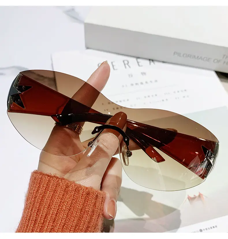 Women's Star Sunglasses Brown Gradient Anti-UV — feature 7