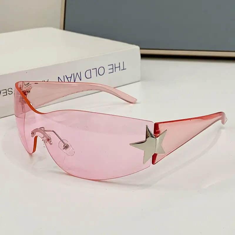 Women's Star Sunglasses Brown Gradient Anti-UV - Image 7