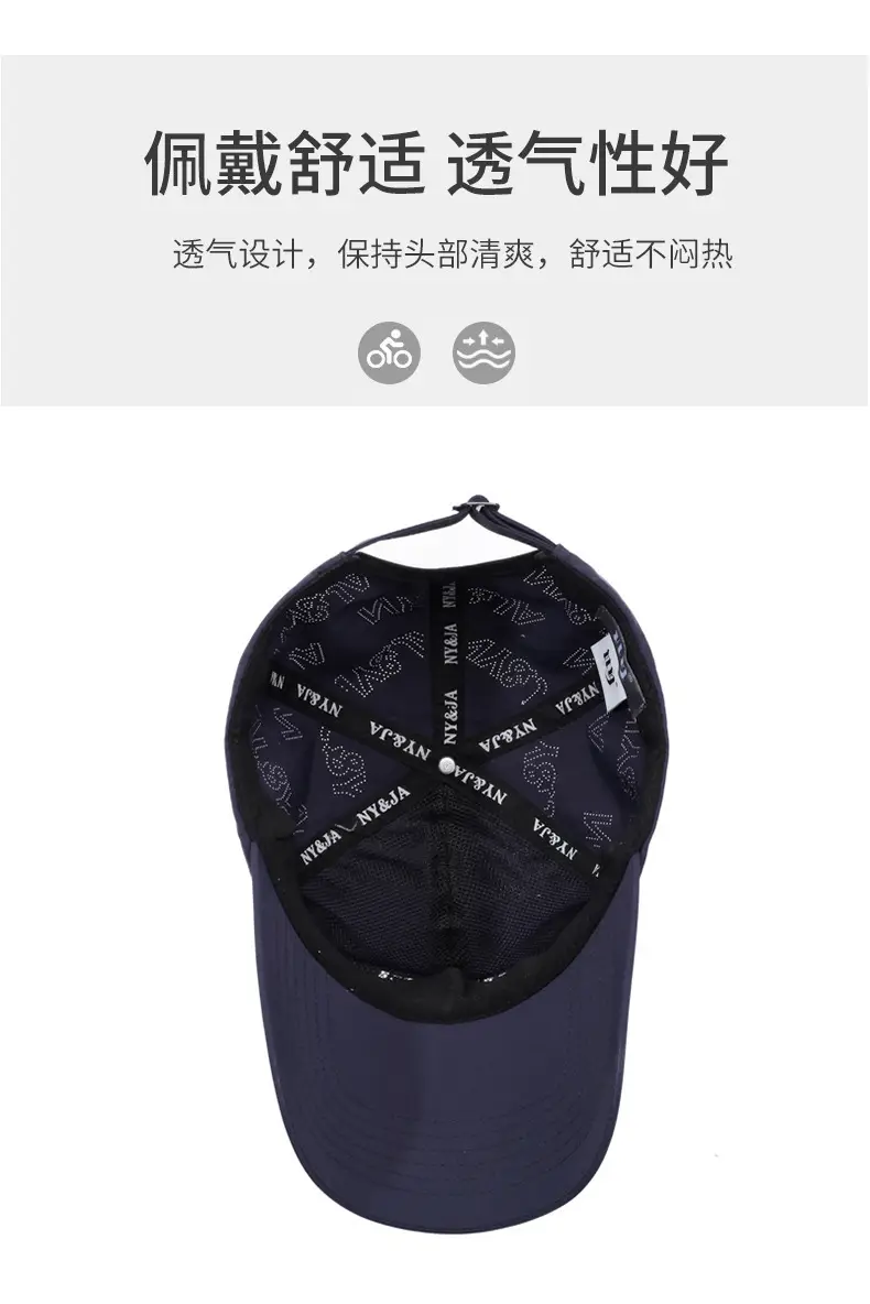 Blue New Letter Embroidery Baseball Cap Sunshade — feature 5