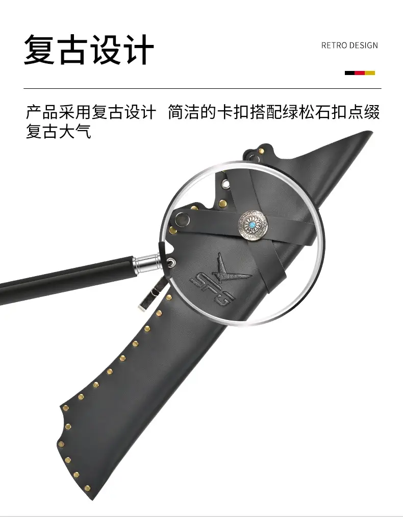 Cross-Border Wholesale Kirin Arrow Quiver Recurve Compound Bow Traditional Archery Outdoor Archery Accessories Leather Large Capacity Arrow Quiver — feature 8