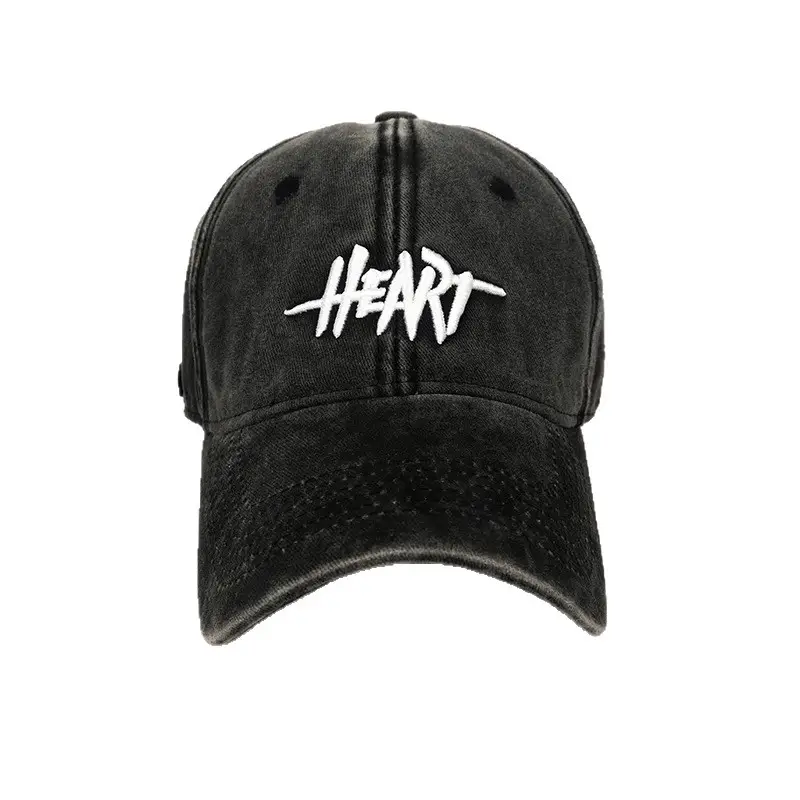 Black Heart Logo Wide-Brimmed Cap for Women - Image 9