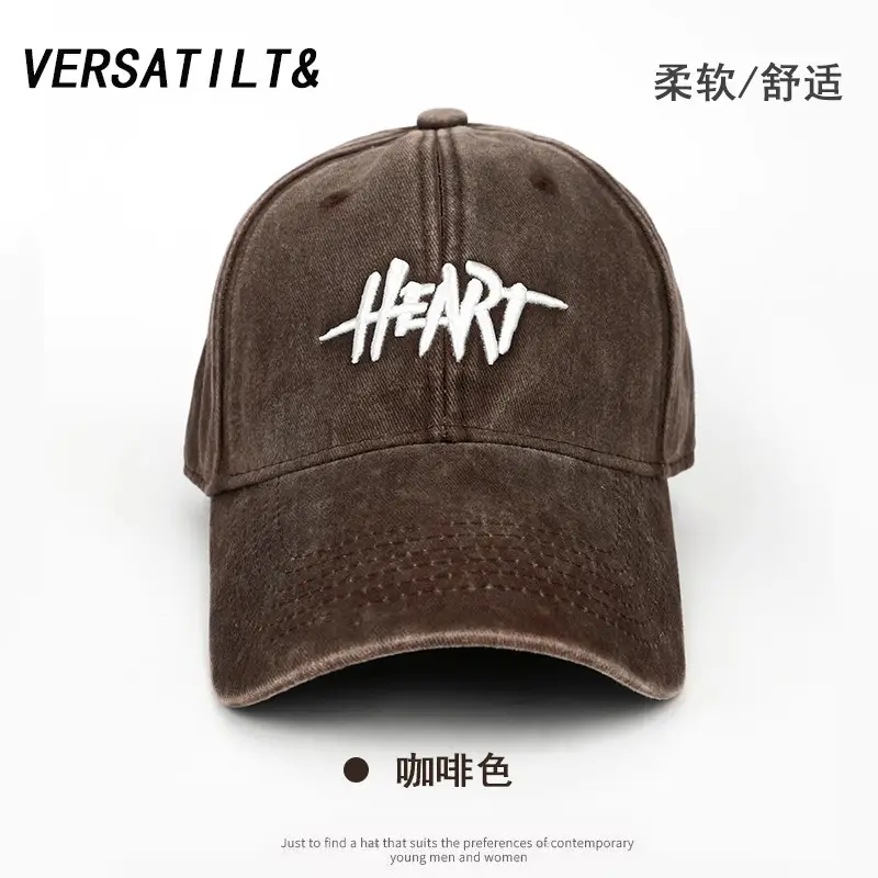 Black Heart Logo Wide-Brimmed Cap for Women - Image 3