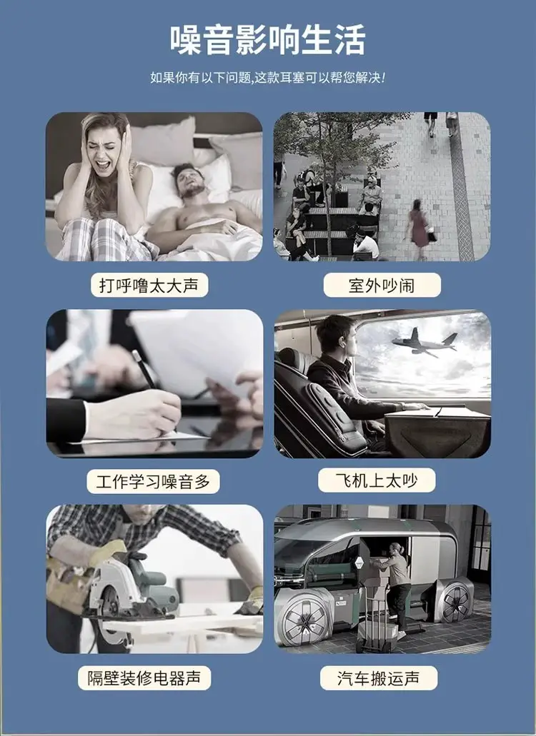 Soundproof Earplugs for Sleeping, Special Anti-Noise for Women, No Harm to Ears, Learning Waterproof Soft Silicone Mute Artifact — feature 3