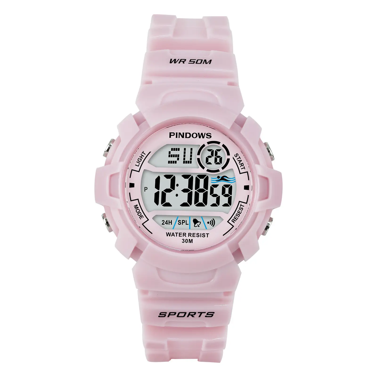 Pink Waterproof Digital Sports Watch for Kids - Image 4