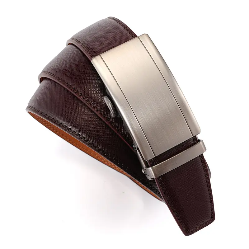 Men's Genuine Leather Belt with Silver Buckle - Image 5