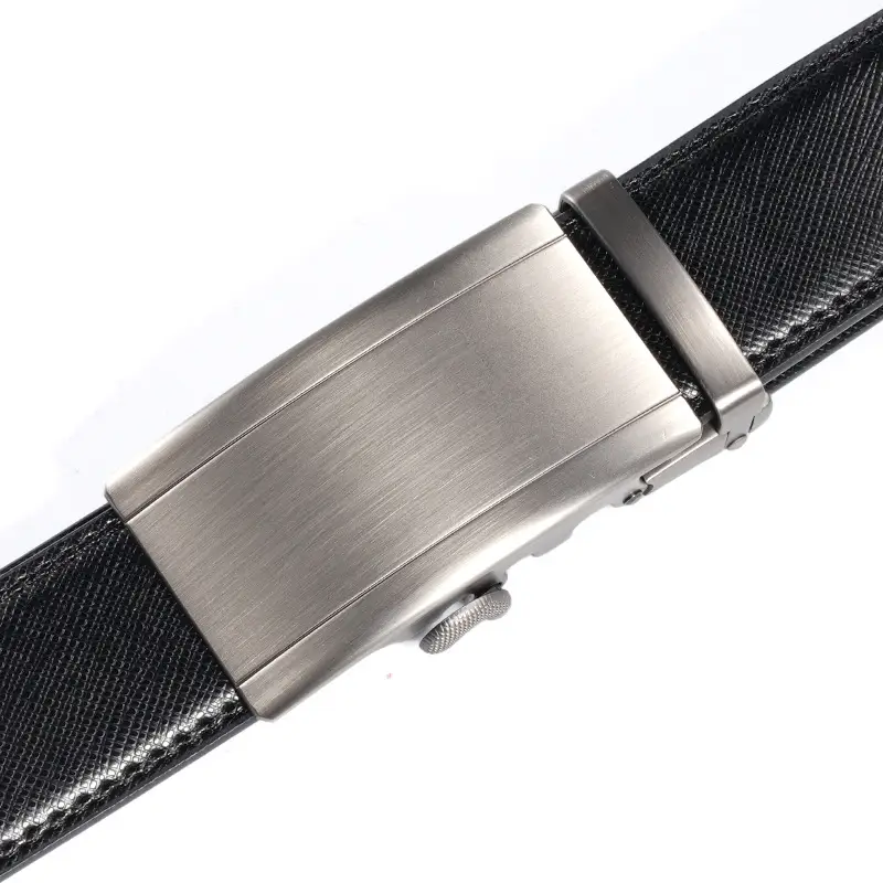 Men's Genuine Leather Belt with Silver Buckle - Image 6