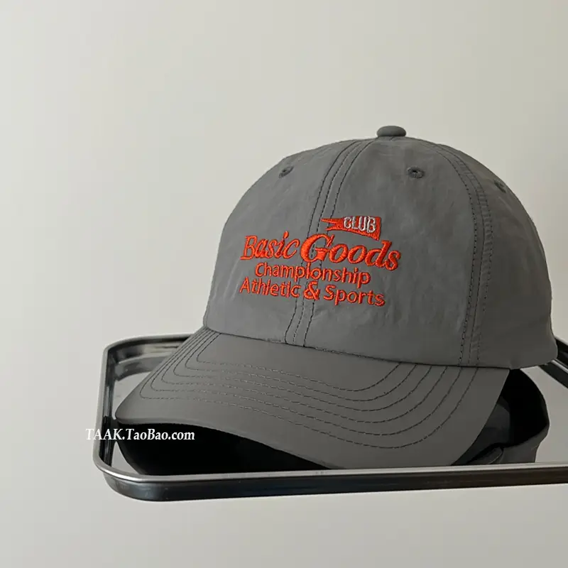 Women Orange Baseball Cap with Letter Embroidery - Image 4