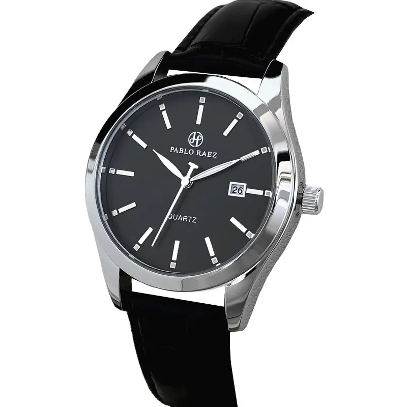 Men's Black Quartz Watch with Black Strap - Image 8