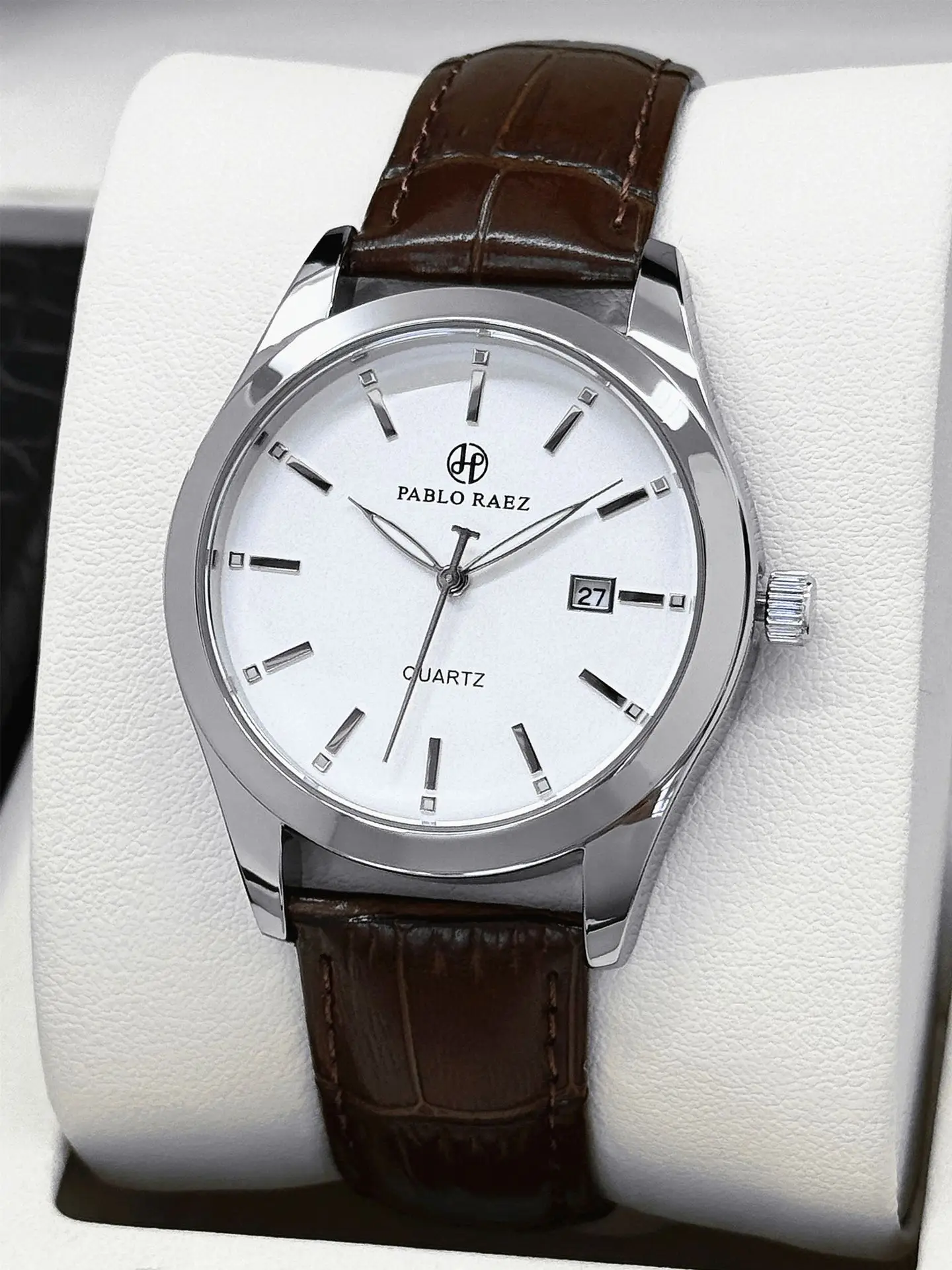 Men's Black Quartz Watch with Black Strap - Image 3