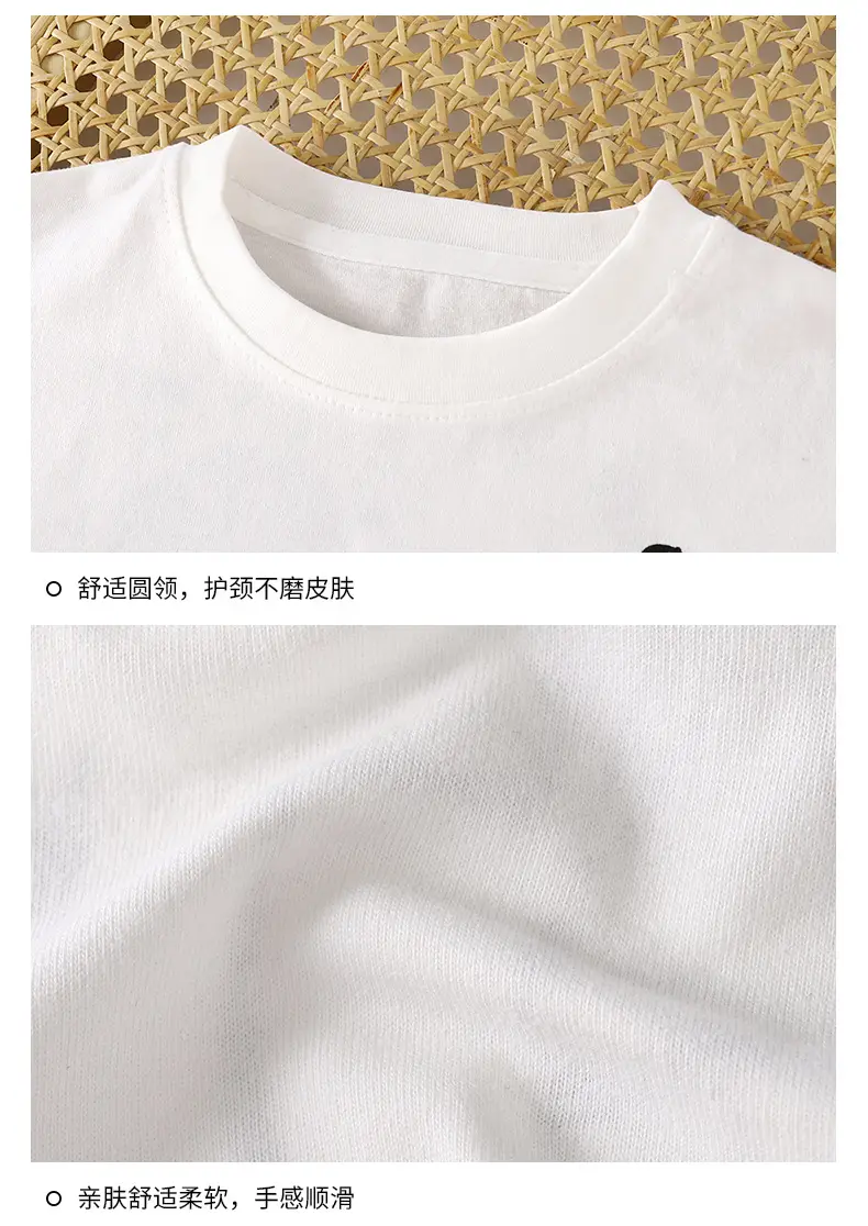 Kids Anime Print Short Sleeve Suit White Black — feature 14