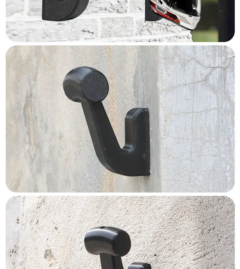 Electric Vehicle Helmet Wall Mount Hook Battery Bike Storage Rack — feature 16