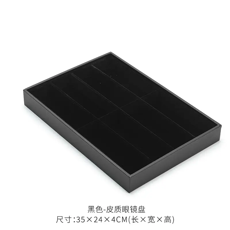 Velvet Sunglasses Display Box 8-Grids Pu Leather Large - Image 3