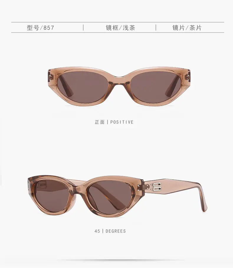 2025 Cat-Eye Sunglasses Brown Anti-UV Women β feature 16