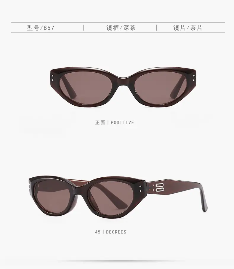 2025 Cat-Eye Sunglasses Brown Anti-UV Women β feature 17