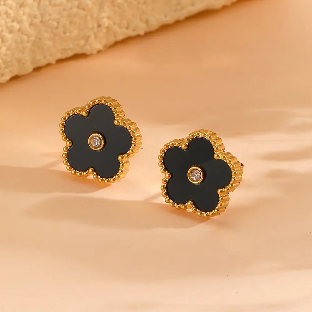 European & American Sweet Five Leaf Flower Jewelry Set - Image 20