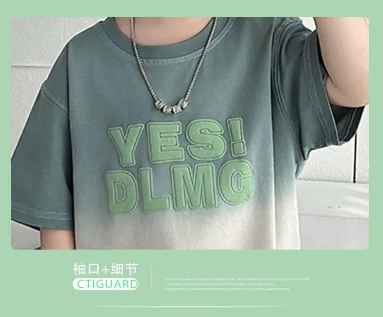 Boys Tie-Dye Gradient Short Sleeve T-Shirt Set — feature 8