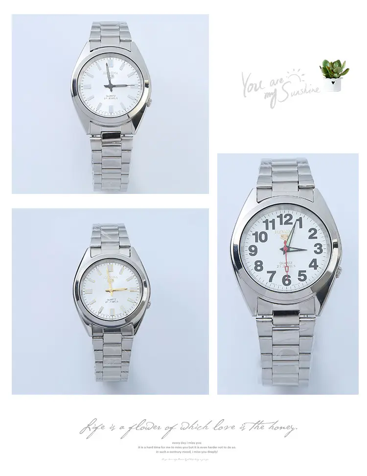 Men's All-Steel White Strap Quartz Watch Waterproof — feature 16