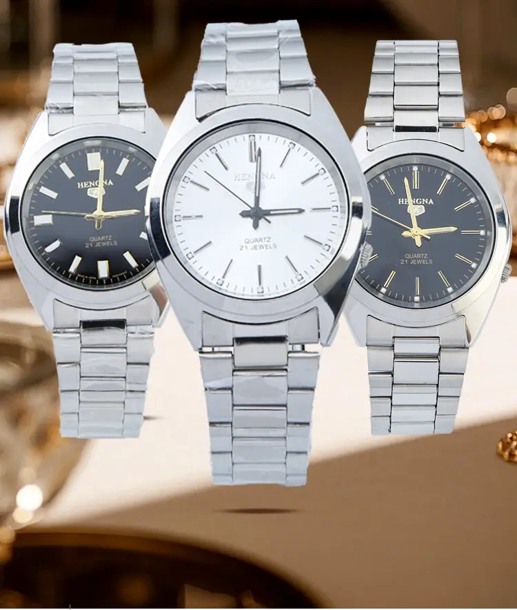 Men's All-Steel White Strap Quartz Watch Waterproof — feature 2