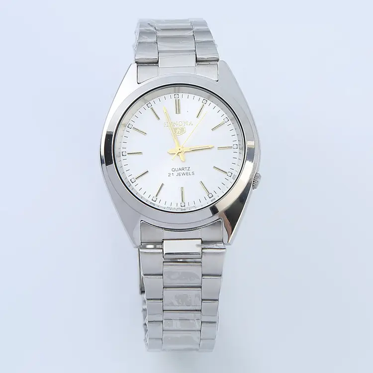 Men's All-Steel White Strap Quartz Watch Waterproof - Image 3