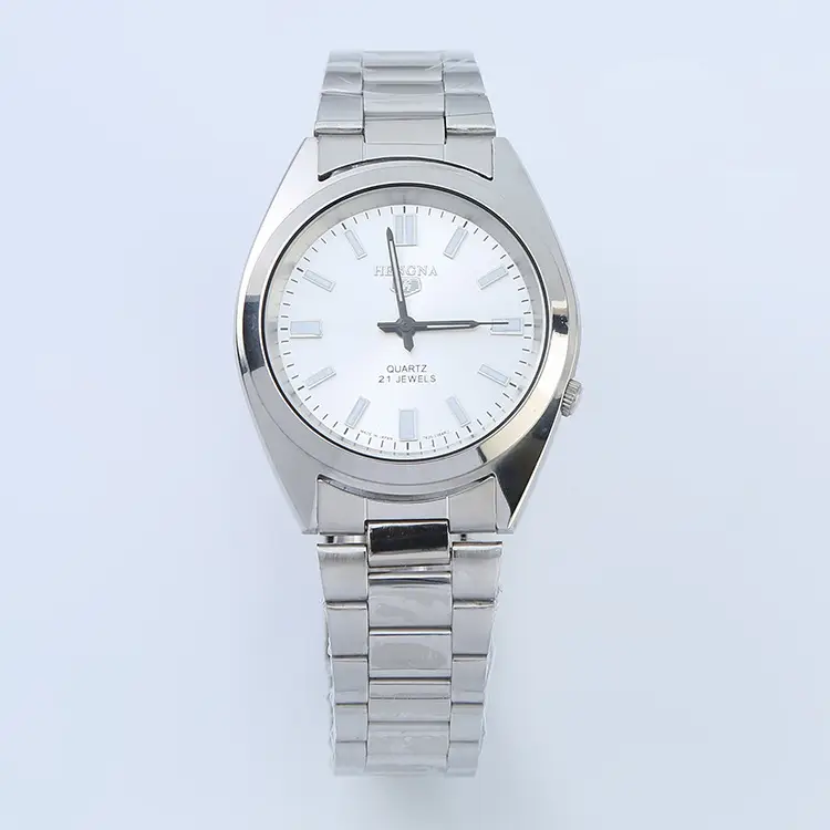 Men's All-Steel White Strap Quartz Watch Waterproof - Image 4
