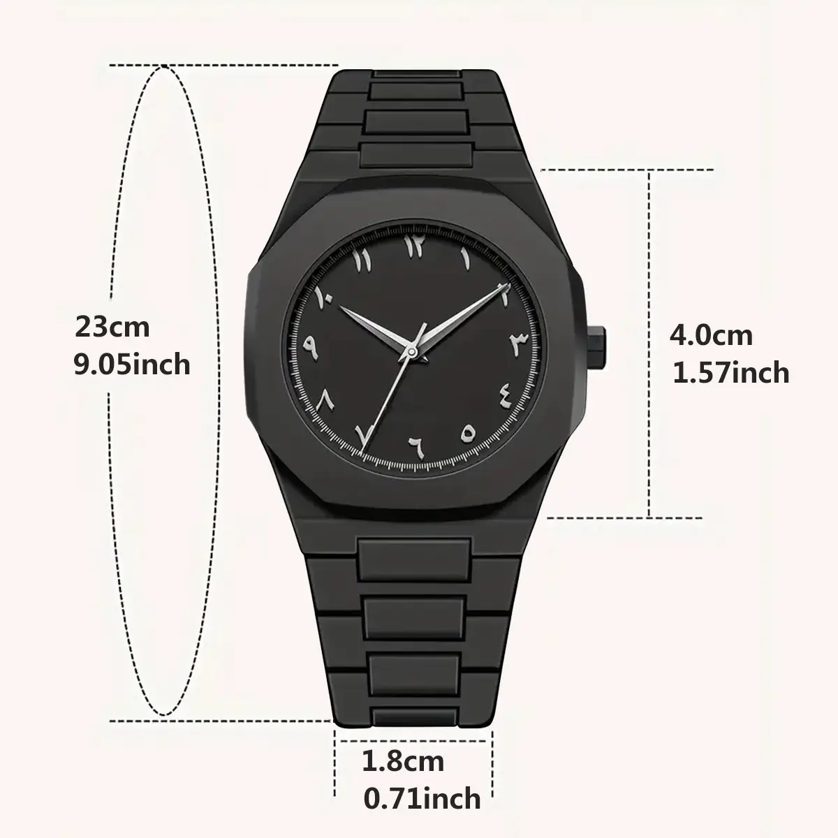 2025 Men's Black Quartz Watch with Gift Battery — feature 2