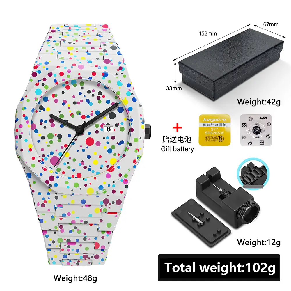 2025 Men's Black Quartz Watch with Gift Battery - Image 10