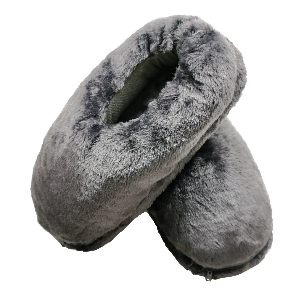 Winter USB Heated Shoes, Solid Color Cotton Slippers, Home Couple's USB 5V Slippers, Heated Warm Shoes, Cross-Border Supply
