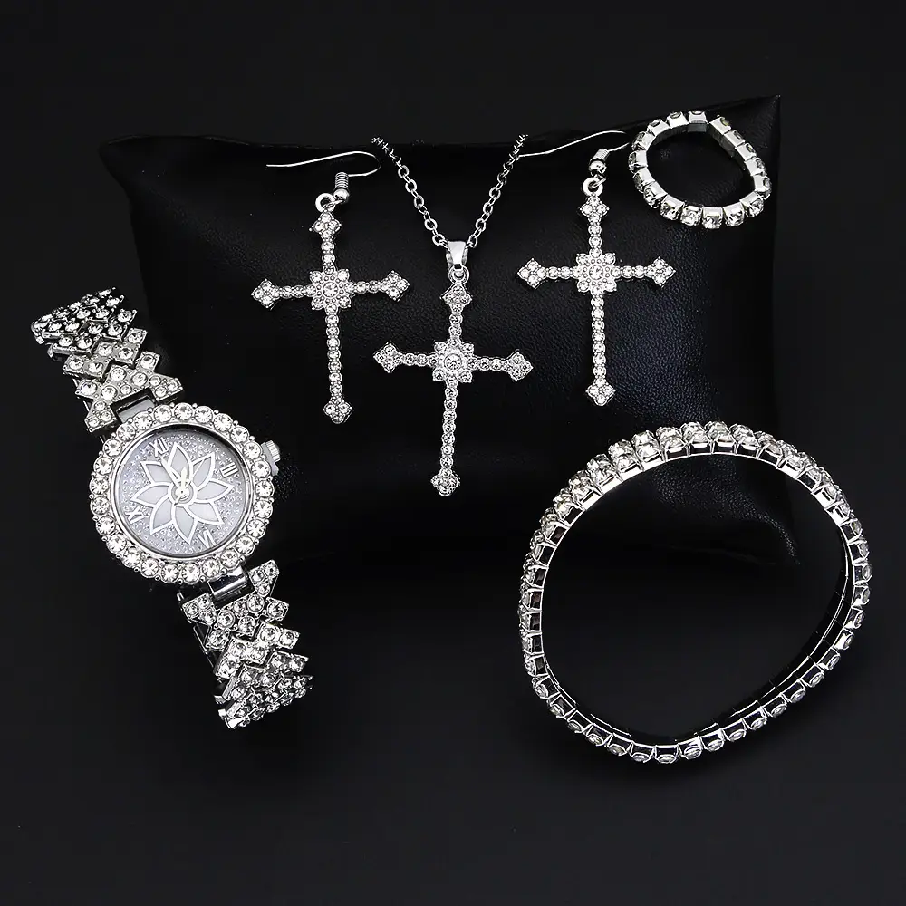 Diamond Crown Jewelry Set for Women British Style - Image 3