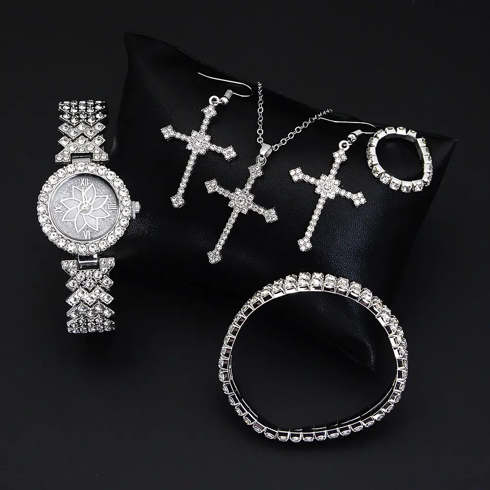 Diamond Crown Jewelry Set for Women British Style - Image 4